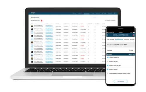 Maintenance alerts in Ready Fleet app