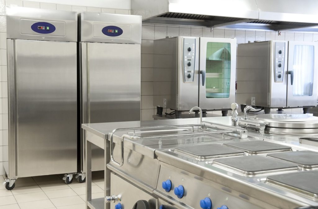 Commercial kitchen with refrigeration